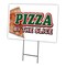 Signmission Pizza By The Slice Yard Sign & Stake outdoor plastic coroplast window, C-1824 Pizza By The Slice C-1824 Pizza By The Slice - alternate 1